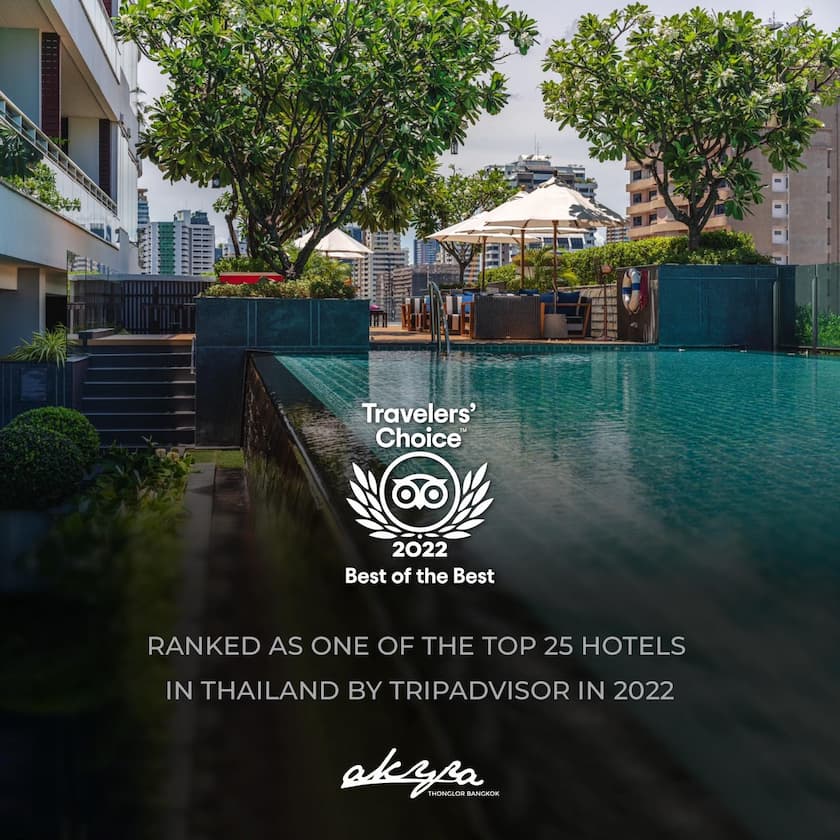 Tripadvisor Travelers Choice Top 25 Hotels Thailand - akyra Thonglor Bangkok Hotel