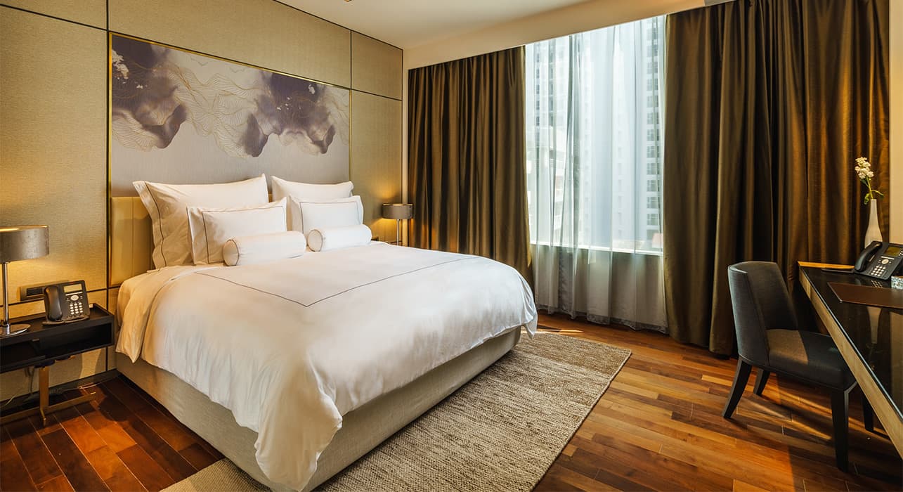 One Bedroom Suite Bedroom Interior - akyra Thonglor Bangkok Hotel
